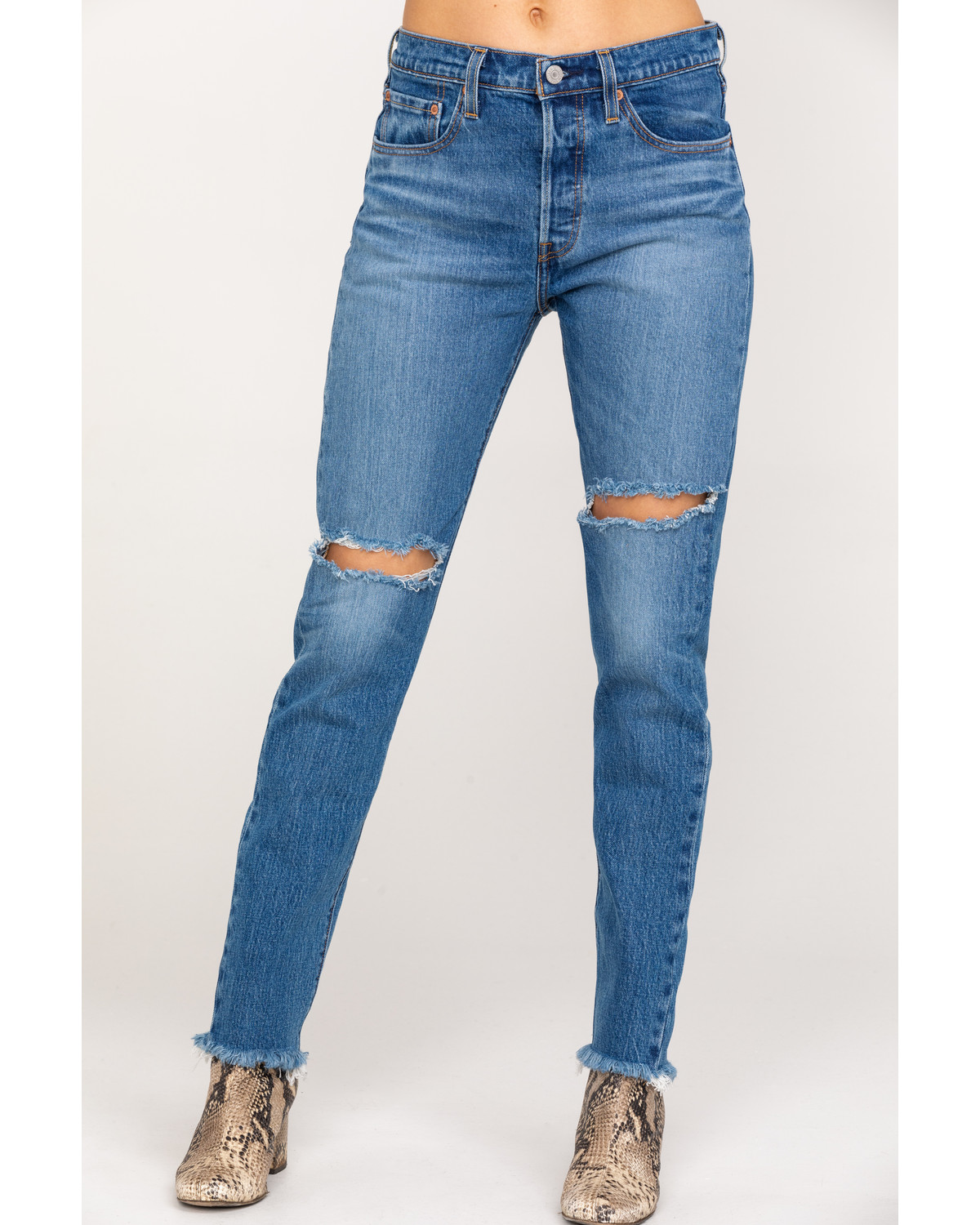 501 high waist skinny jeans