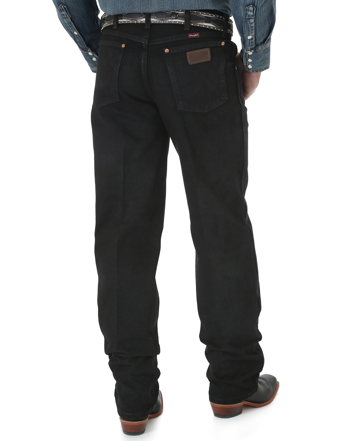 black wrangler cowboy cut jeans