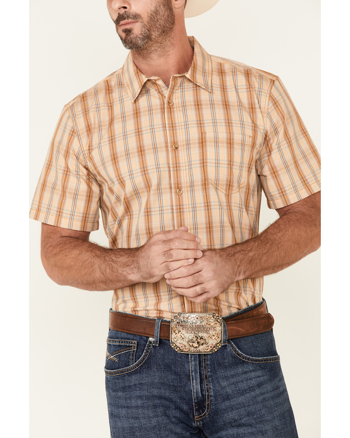 Gibson Men's Nation Plaid Short Sleeve Button-Down Western Shirt | Sheplers