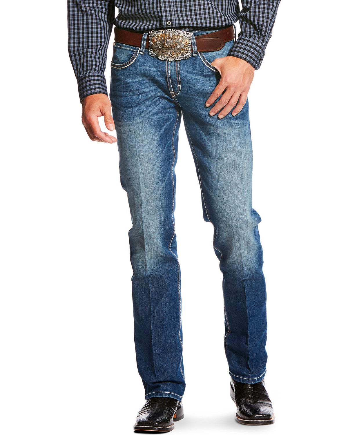 Ariat Men's Blue RLS Original Fit Outpost Straight Jeans Sheplers