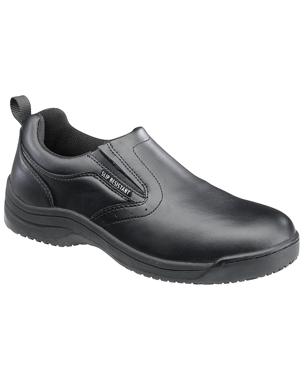 SkidBuster Men's Non-Slip Slip-On Leather Work Shoes ...