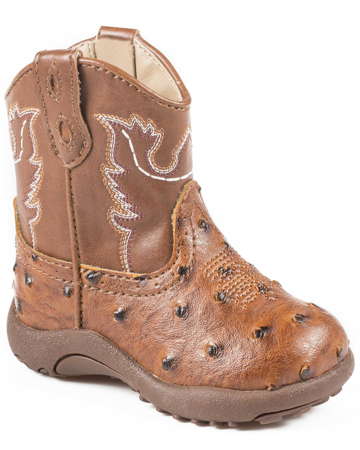 Roper Cowbaby Ostrich Western Boot Infant//Toddler