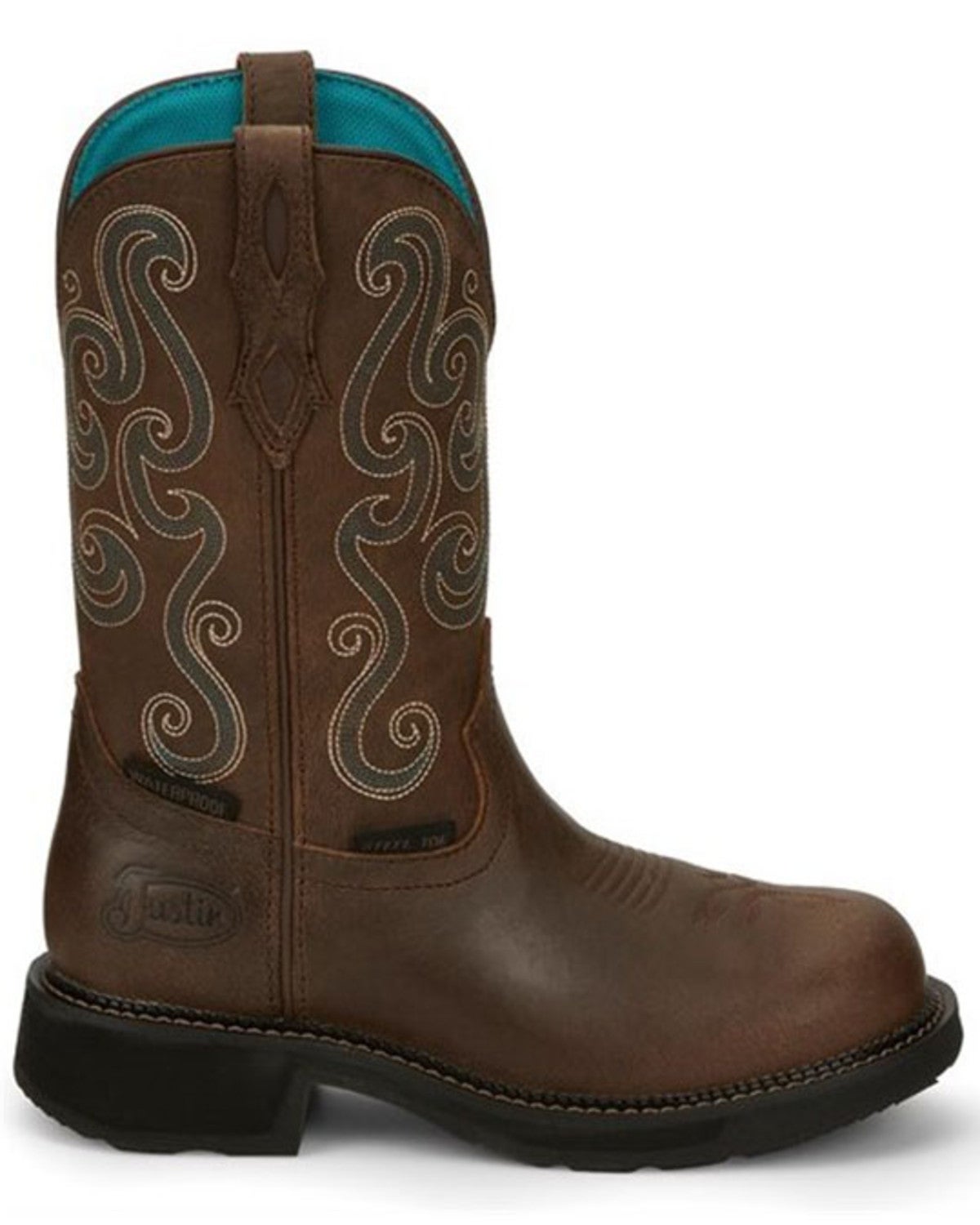 Justin Women's Tasha Waterproof Western Work Boots Steel Toe Sheplers