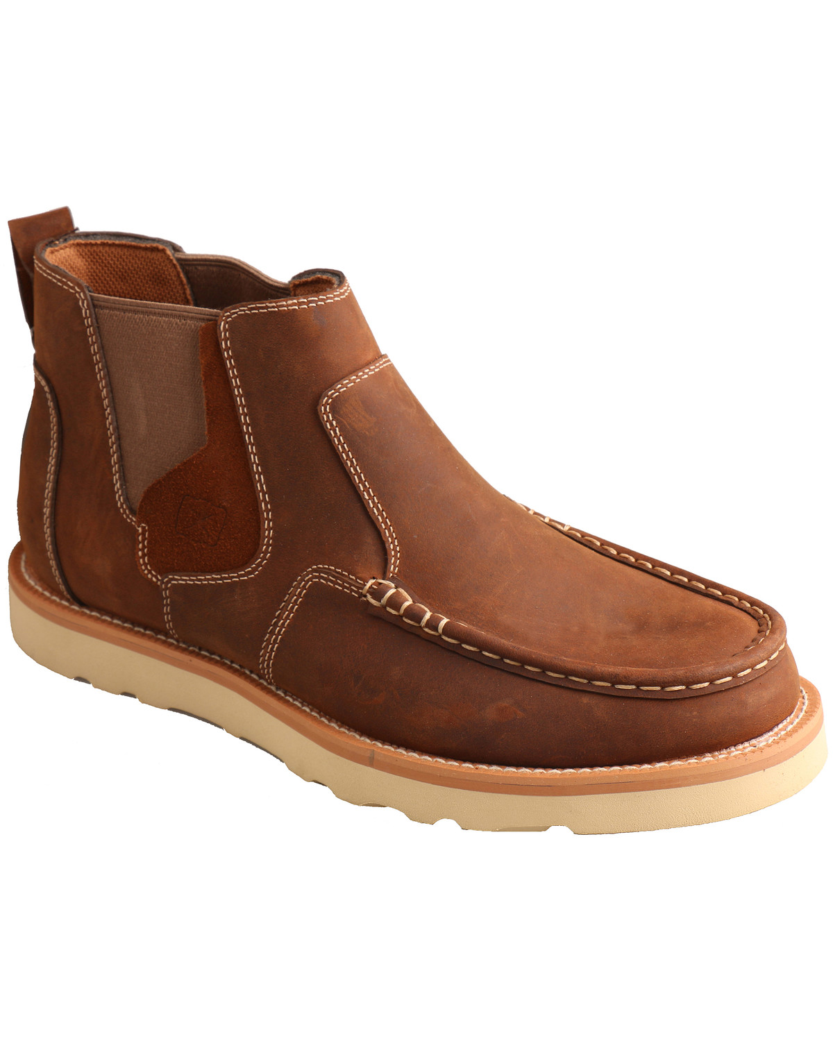 Brown Casual Pull-On Shoes - Moc Toe 