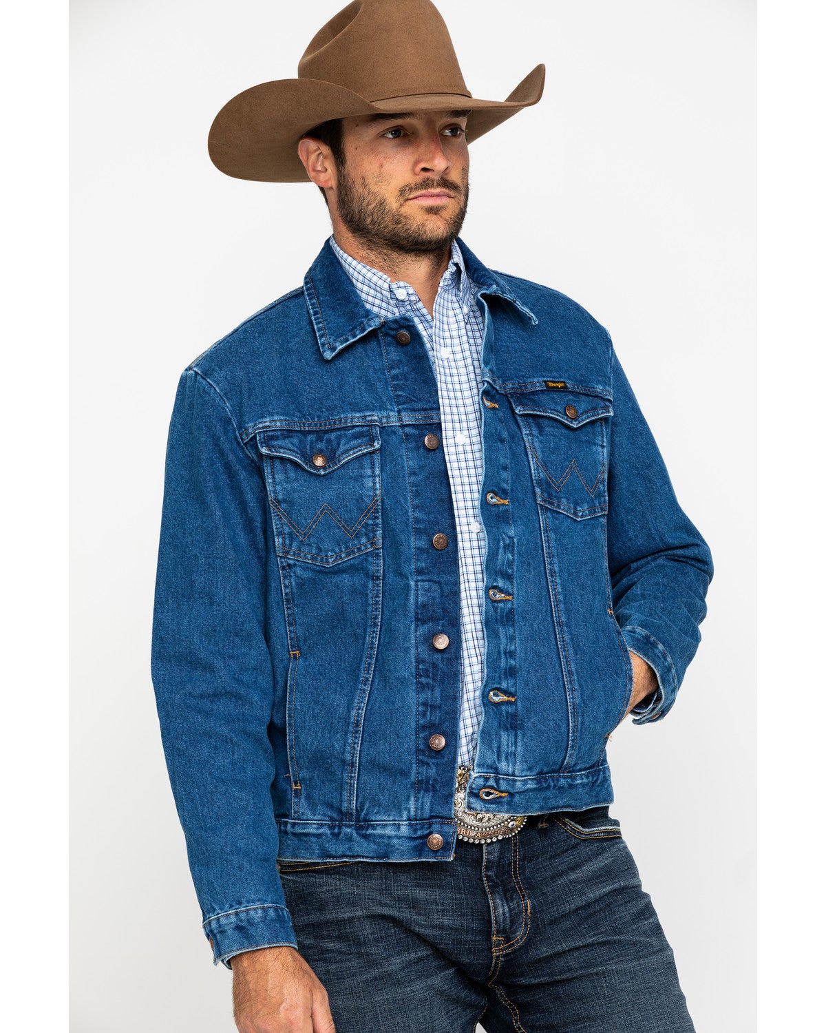 Wrangler cowboy cut unlined denim jacket Clearance