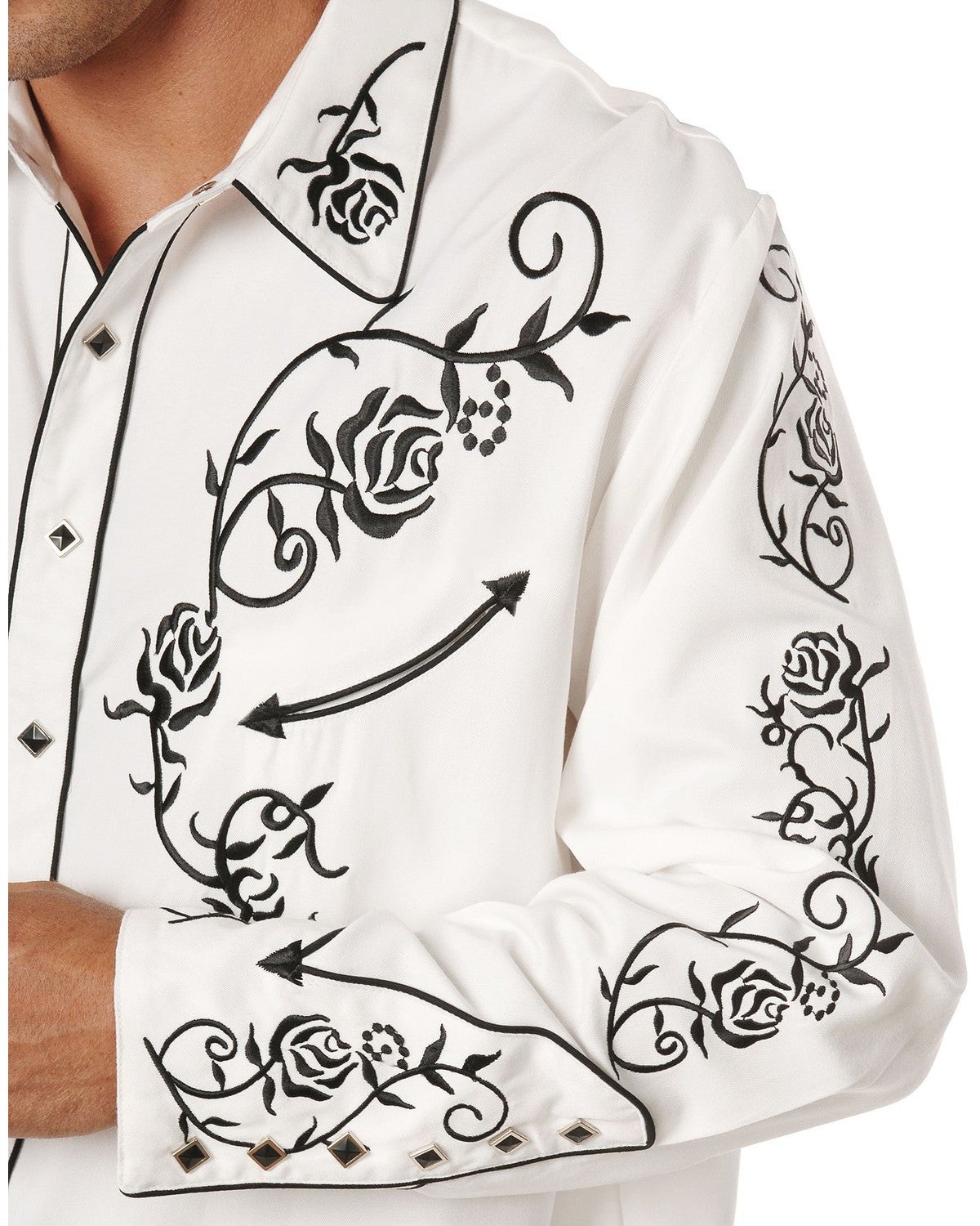 Scully Floral Embroidered Vintage Western Shirt Sheplers