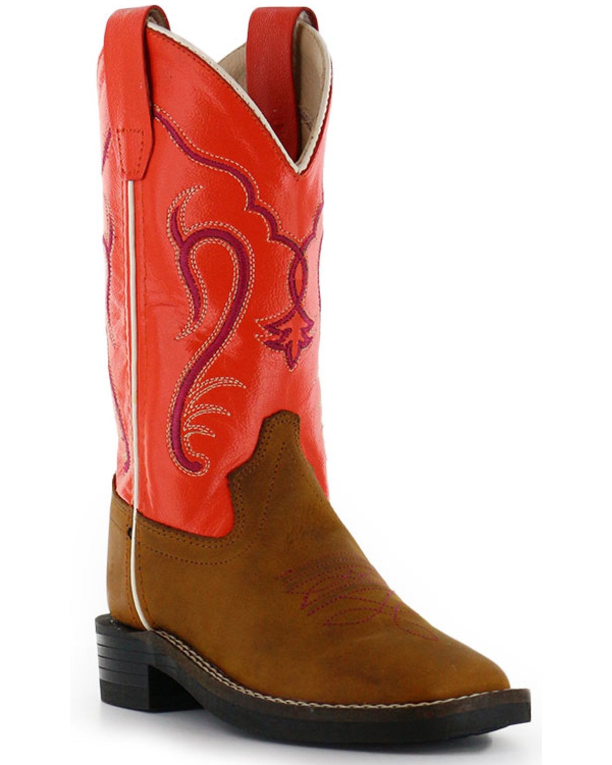 orange western boots