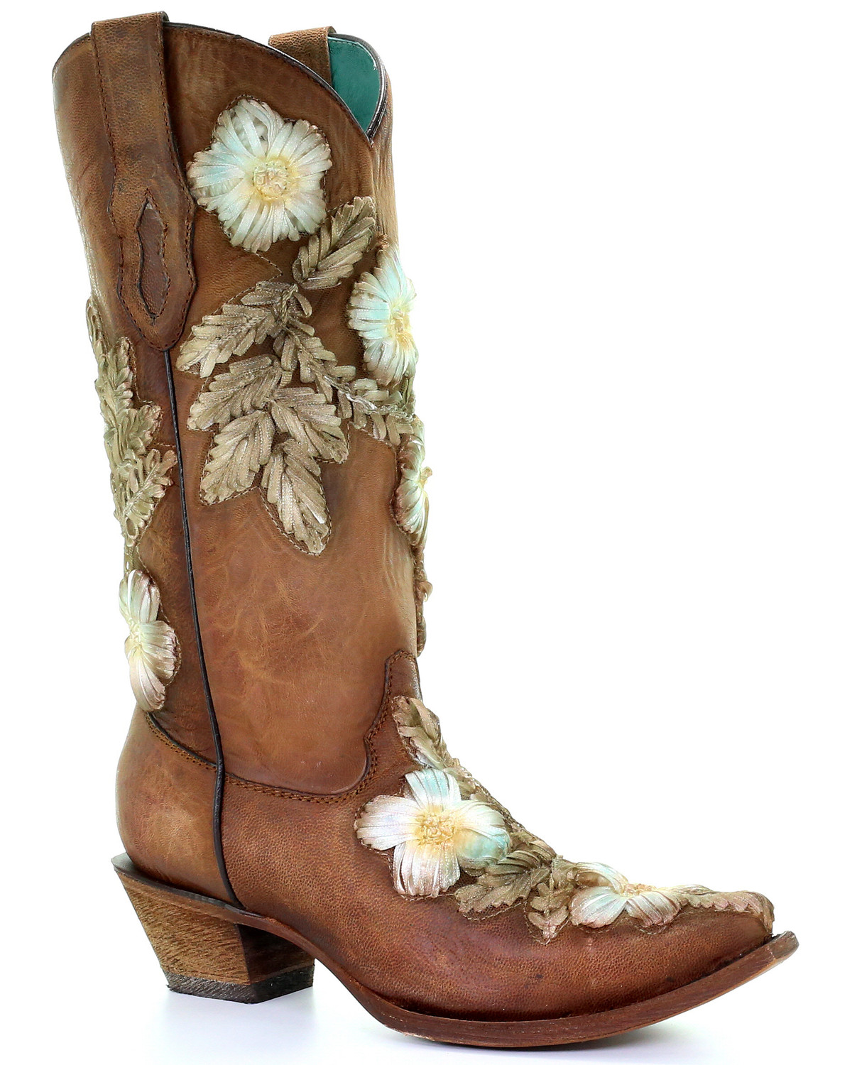 women's floral western boots
