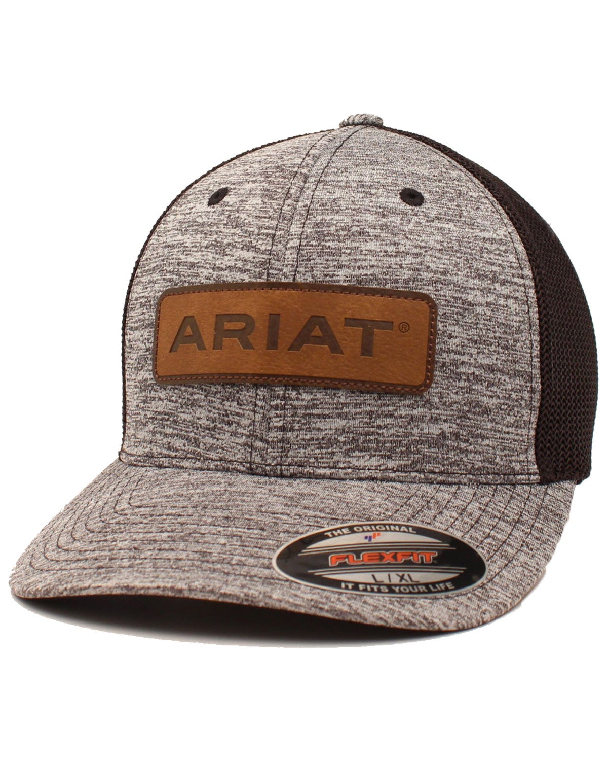 Ariat Men's Logo Leather Patch Flex Fit 