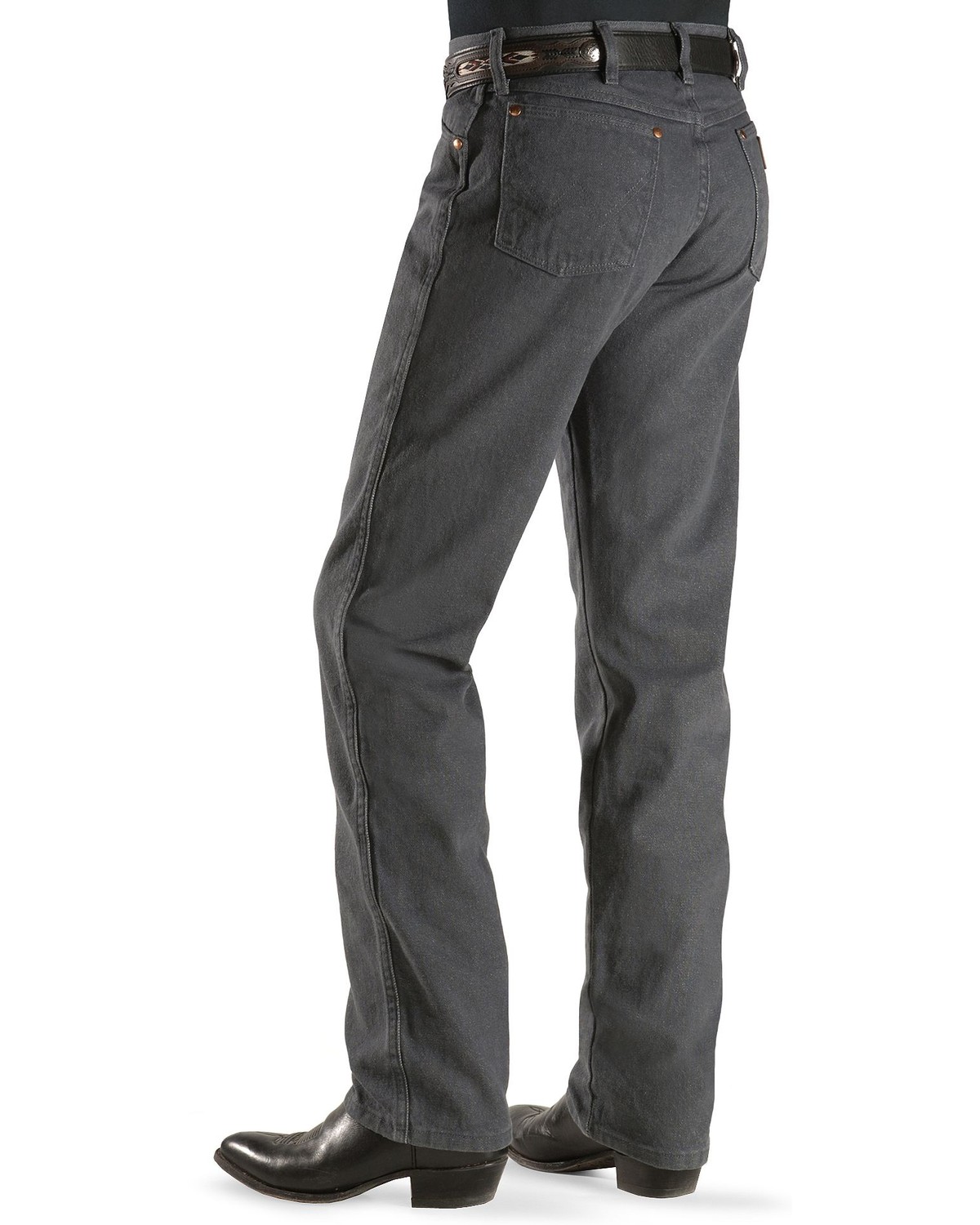 black wrangler cowboy cut jeans