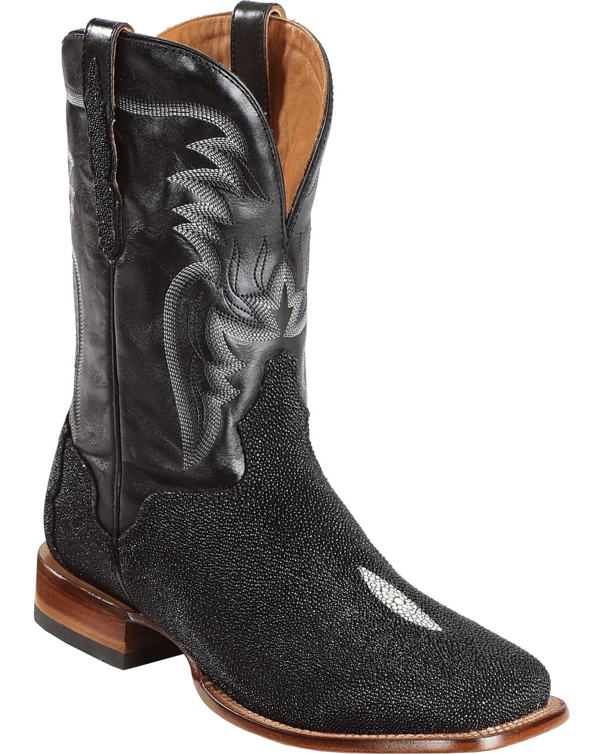 El Dorado Men’s Handmade Stingray Stockman Boots Square Toe Sheplers
