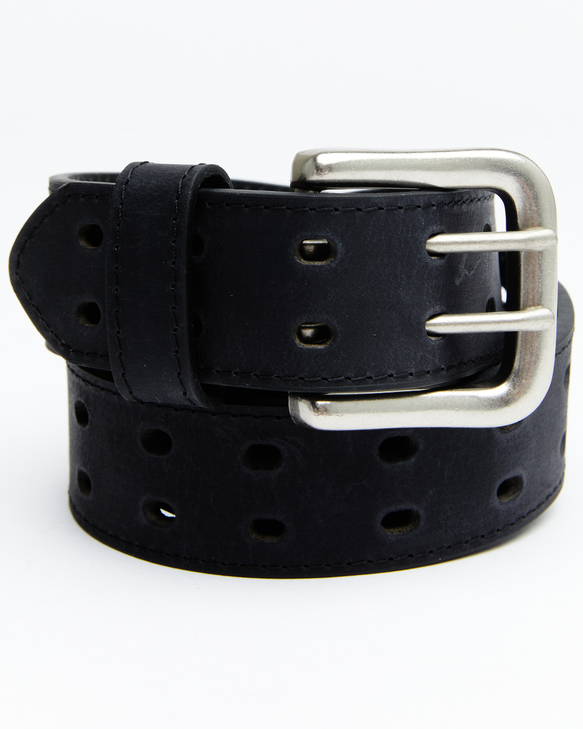 wrangler men's double perforated belt
