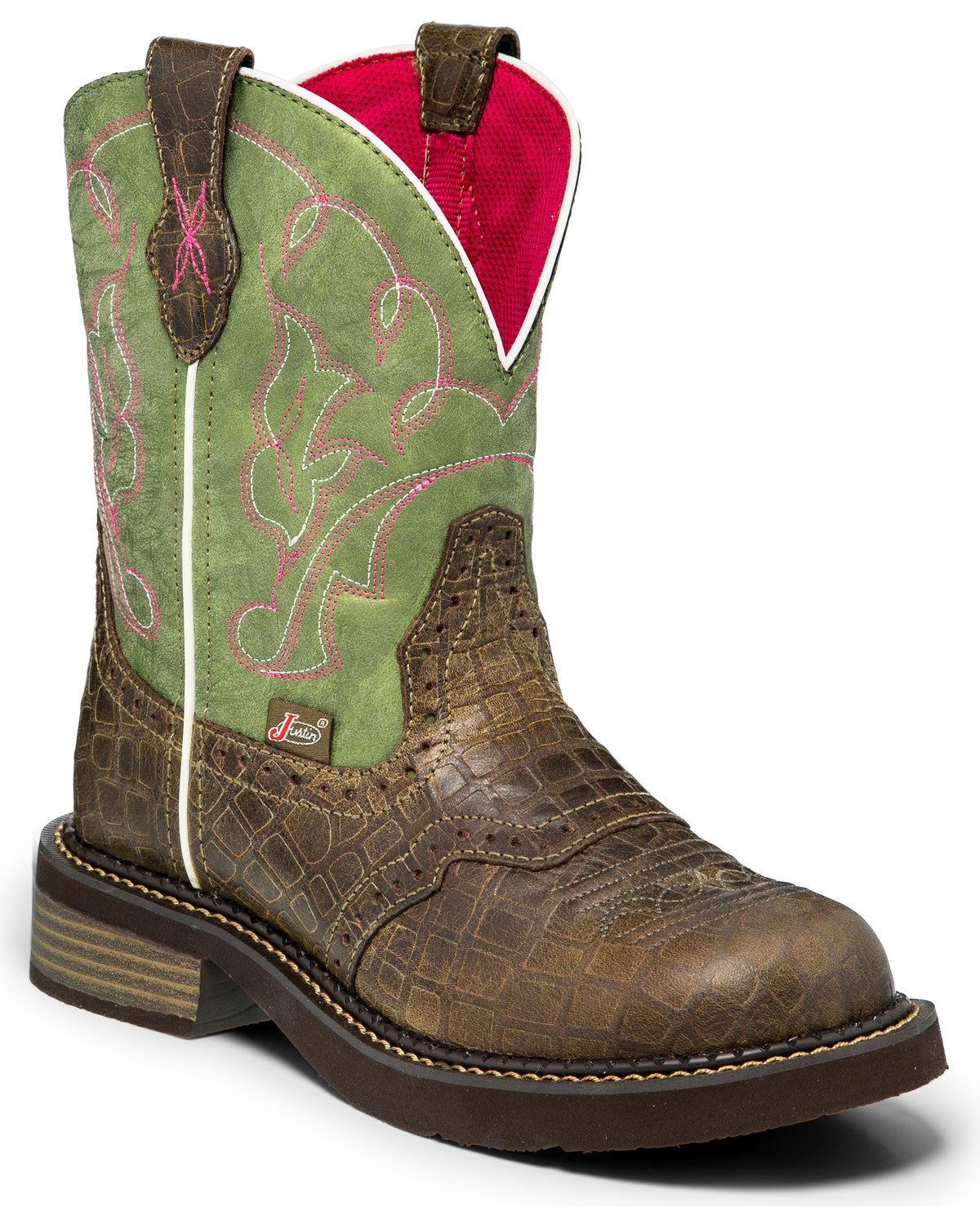 Justin Gypsy Women's Gemma Moss Gator Print Cowgirl Boots Round Toe