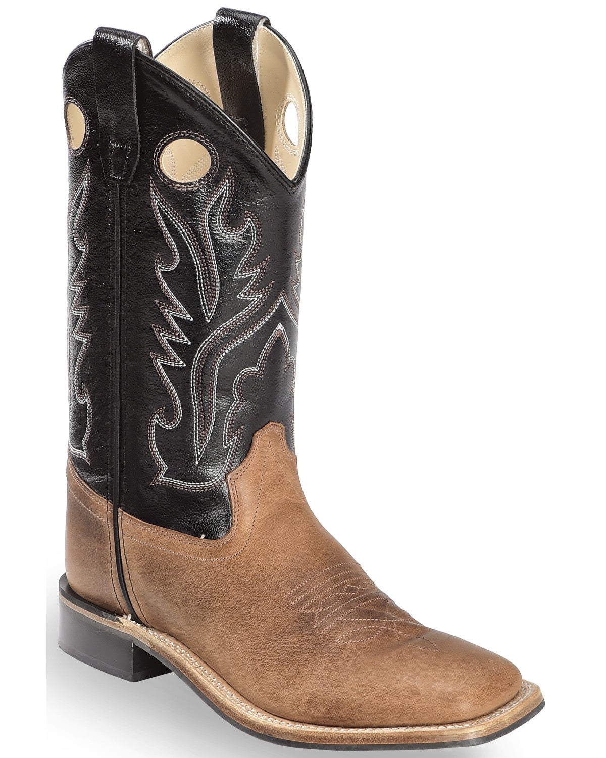 light brown square toe boots