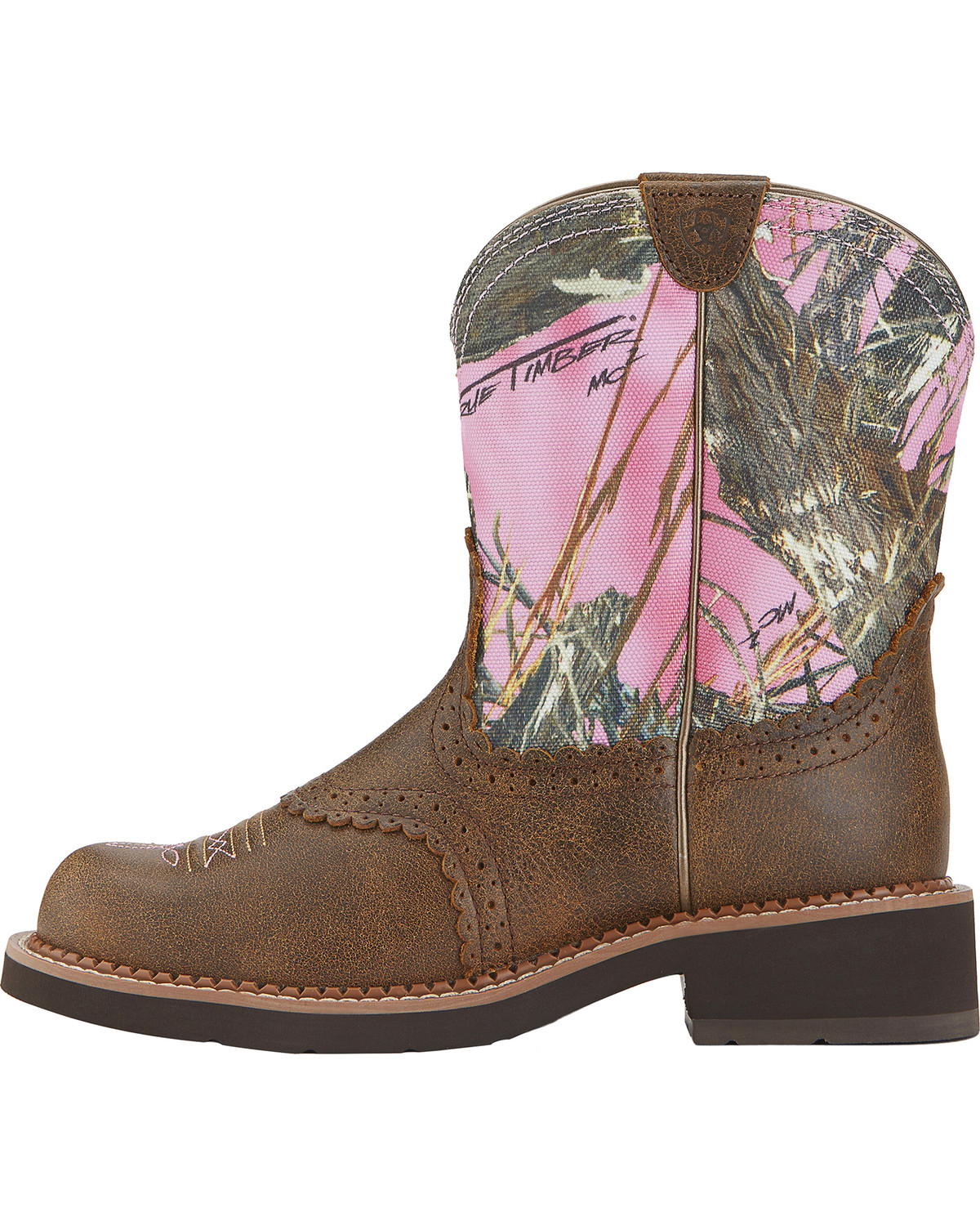 Ariat Fatbaby Vintage Bomber Pink Camo Cowgirl Boots - Round Toe | Sheplers