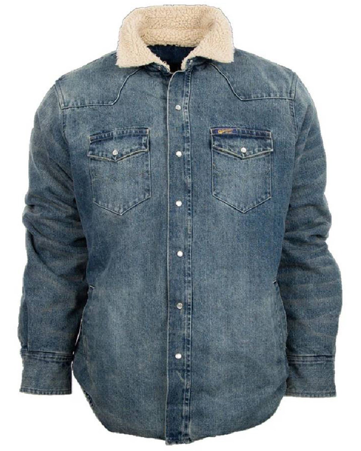 lined denim shirt jacket