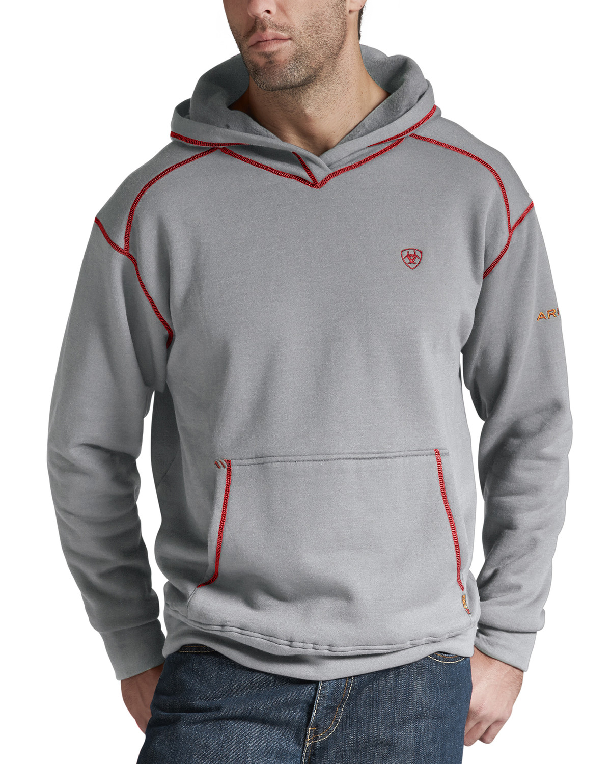 Ariat Flame Resistant Polartec Grey Hoodie - Big and Tall | Sheplers