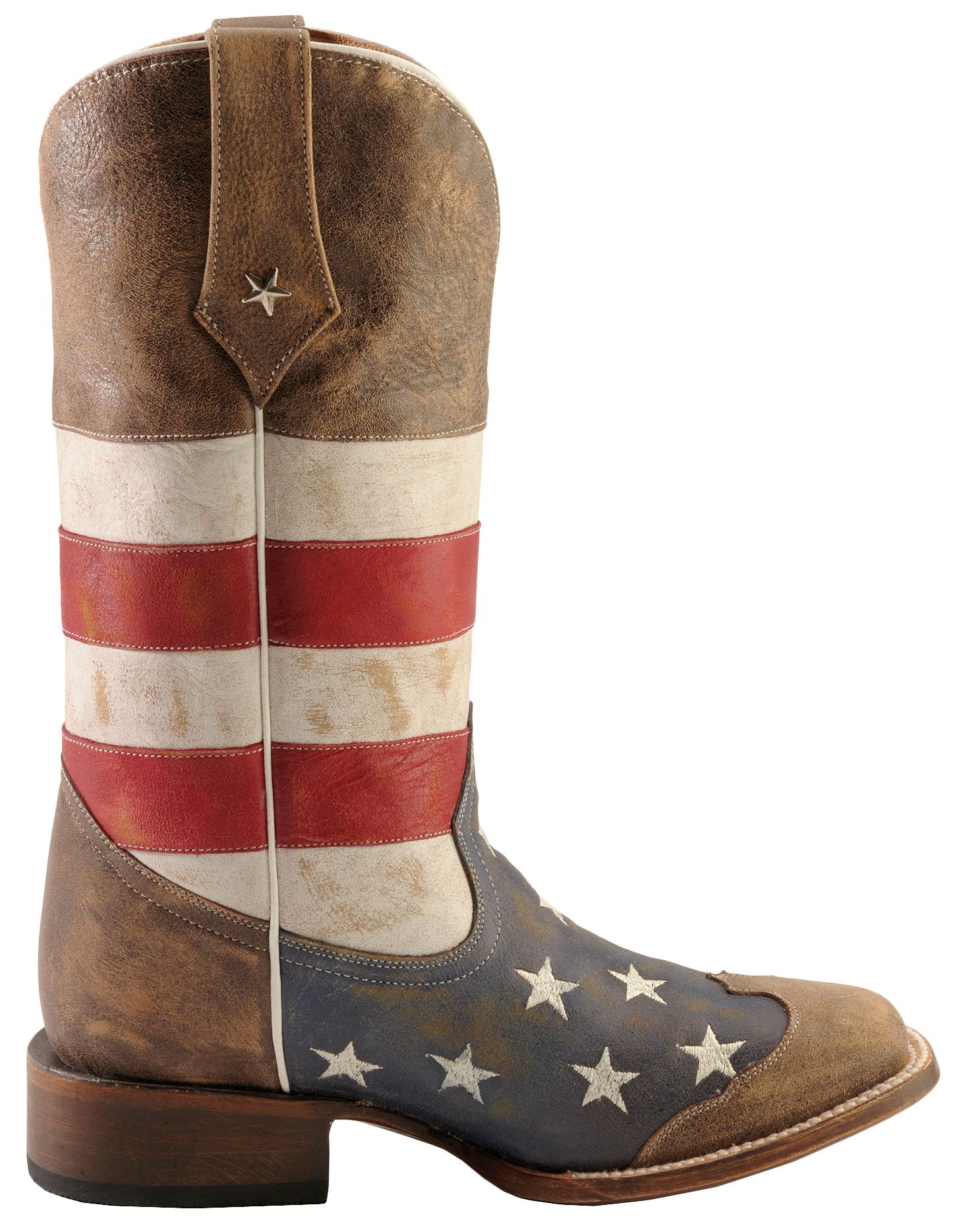 Roper American Flag Cowboy Boots Square Toe Sheplers