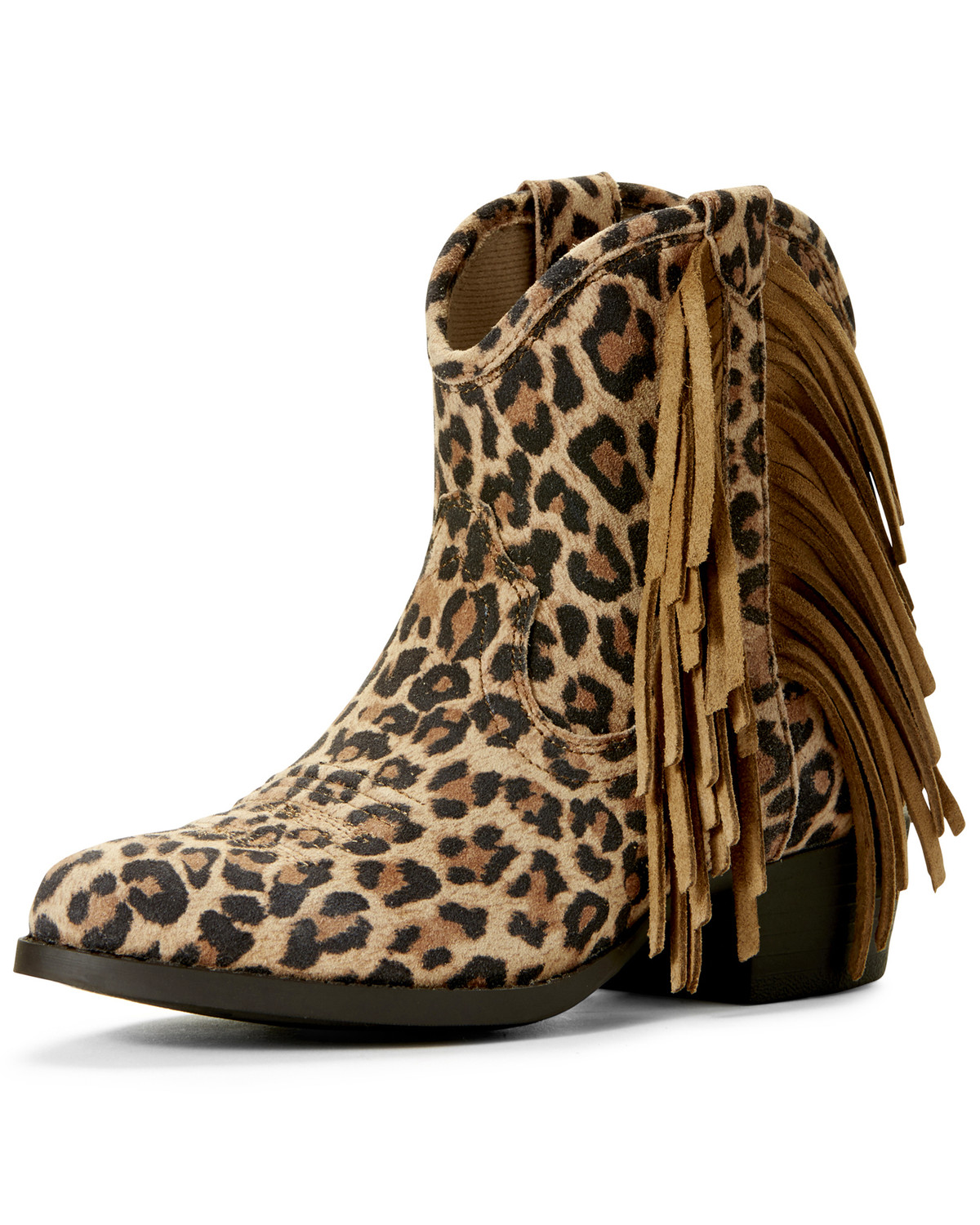 western leopard booties