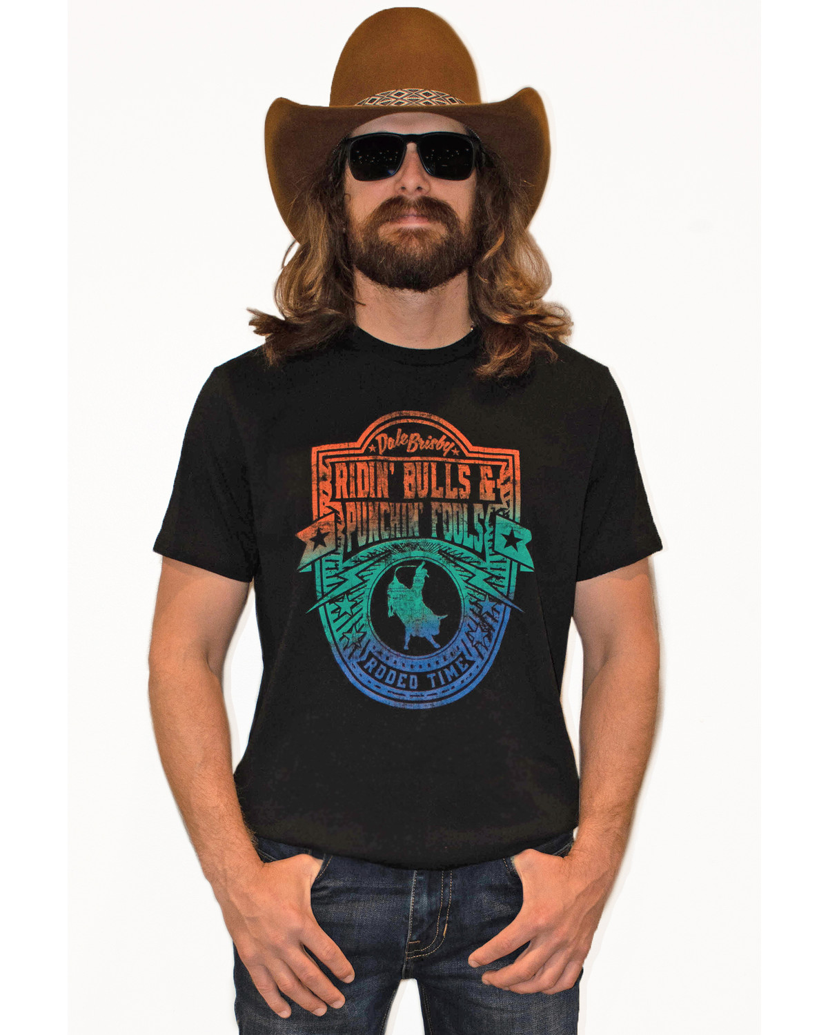 Dale Brisby Men S Ridin Bulls Punchin Fools Graphic T Shirt Sheplers
