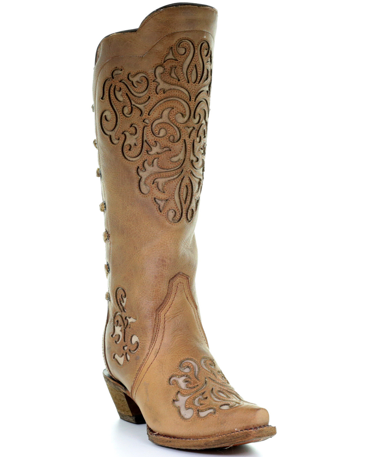 cowhide cowboy boots