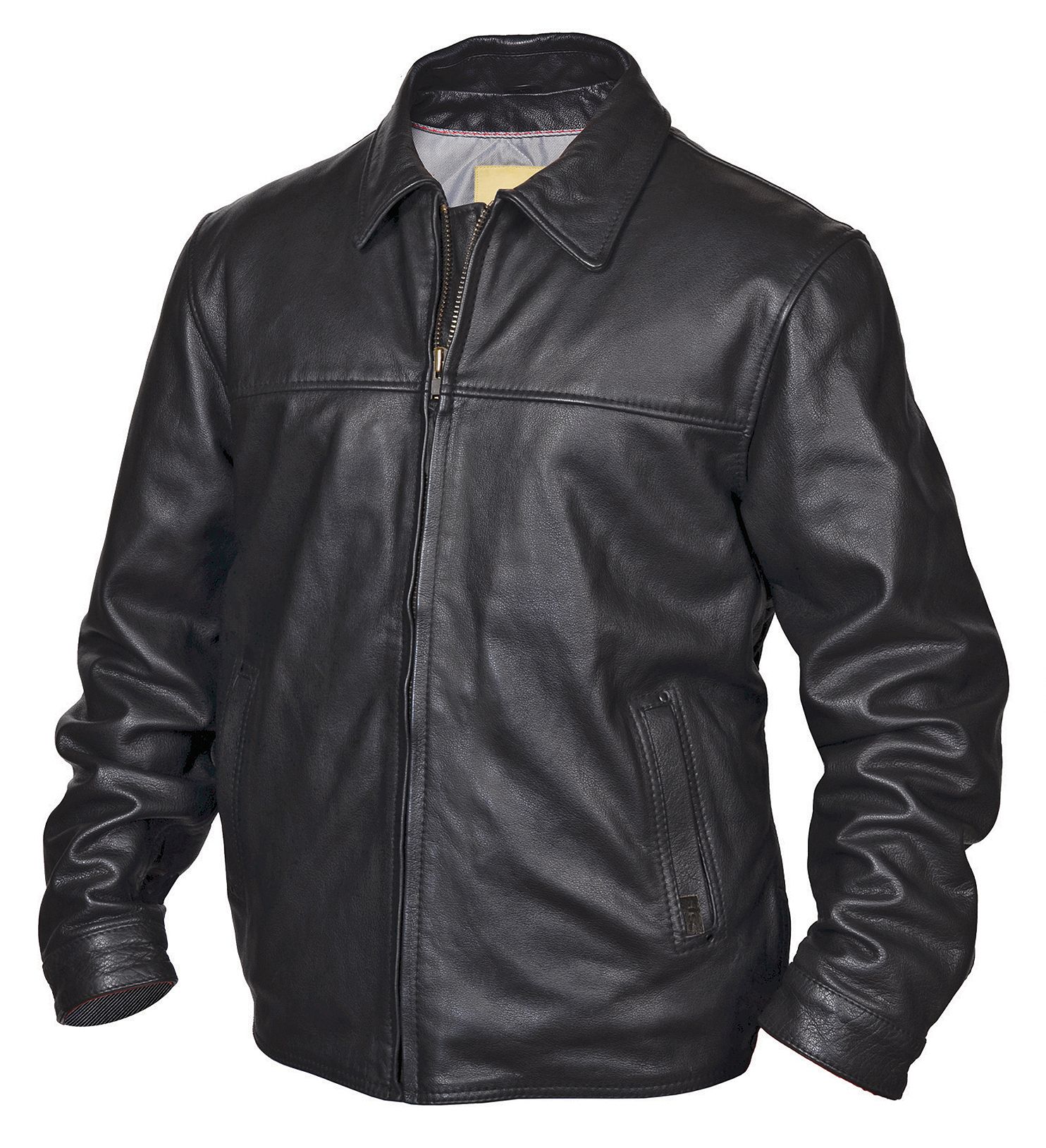 STS Ranchwear Men's Rifleman Black Leather Jacket - Big & Tall - 2XL ...
