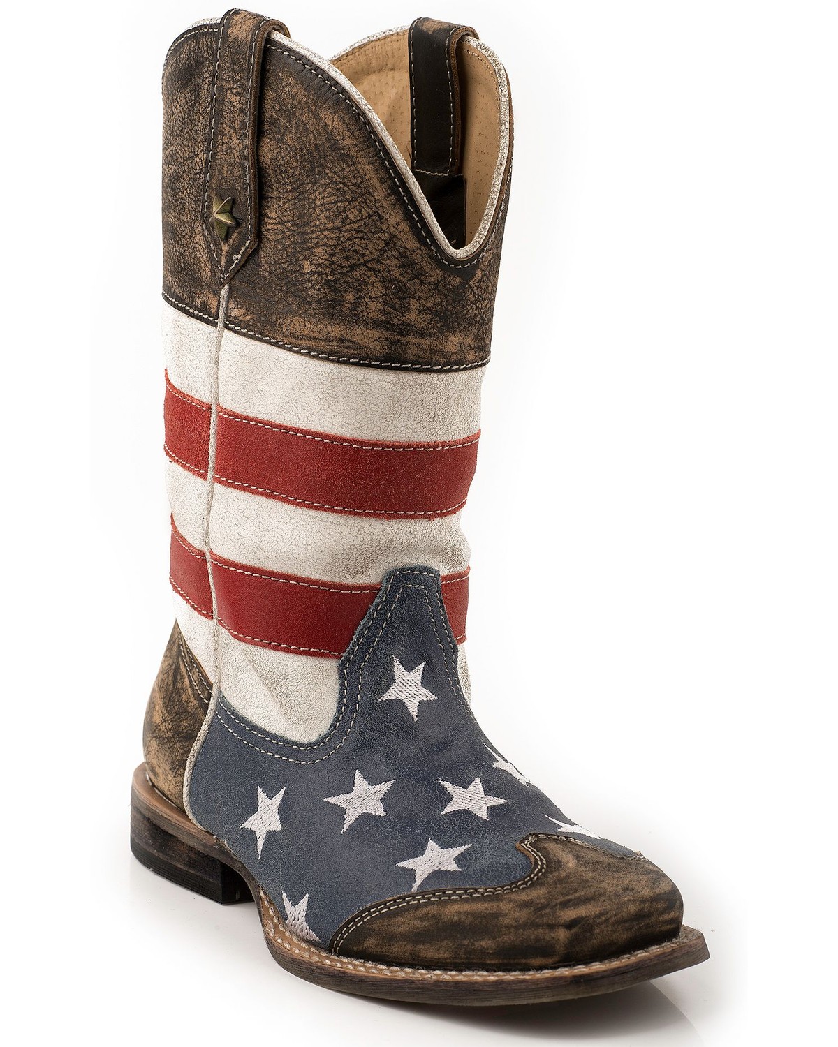 Roper Boys' American Flag Cowboy Boots 