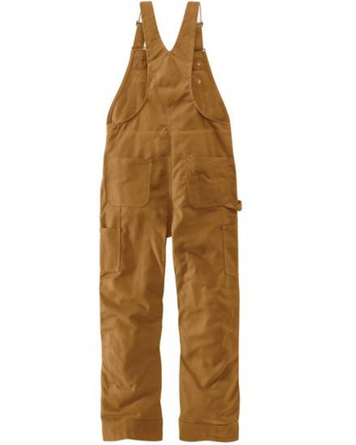 Carhartt Men's Brown Loose Fit Firm Duck Insulated Work Bib Overalls