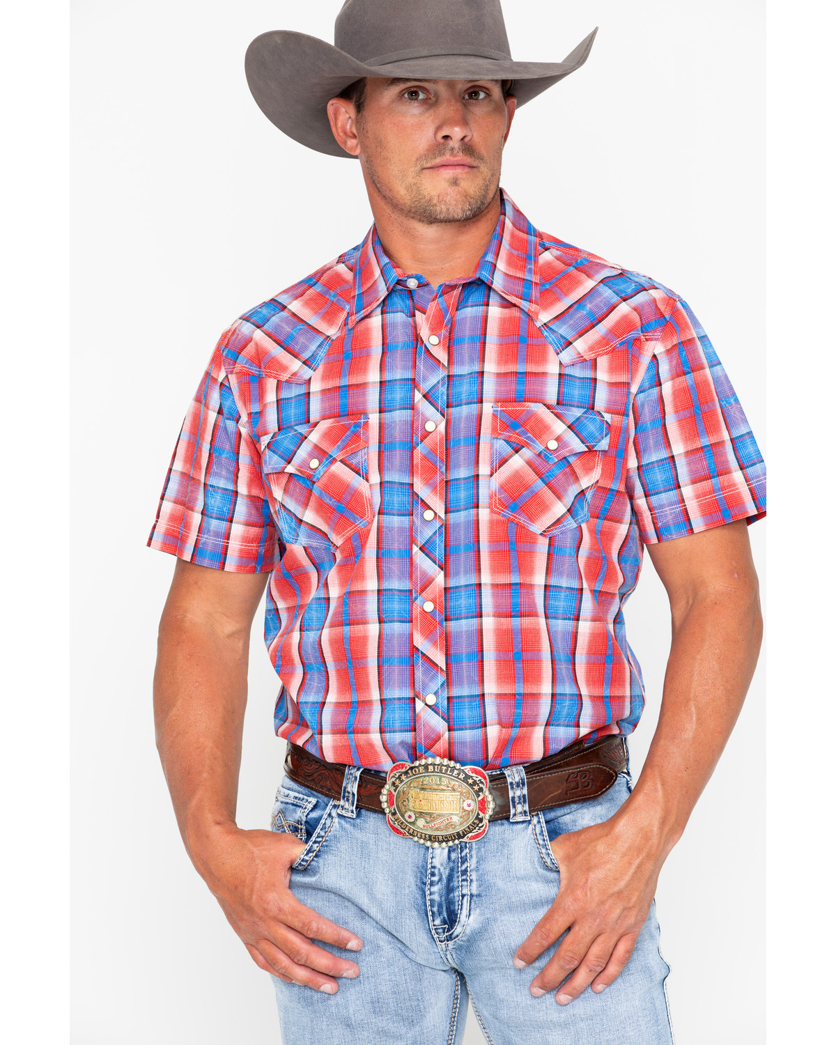 Short sleeve western button up clearance