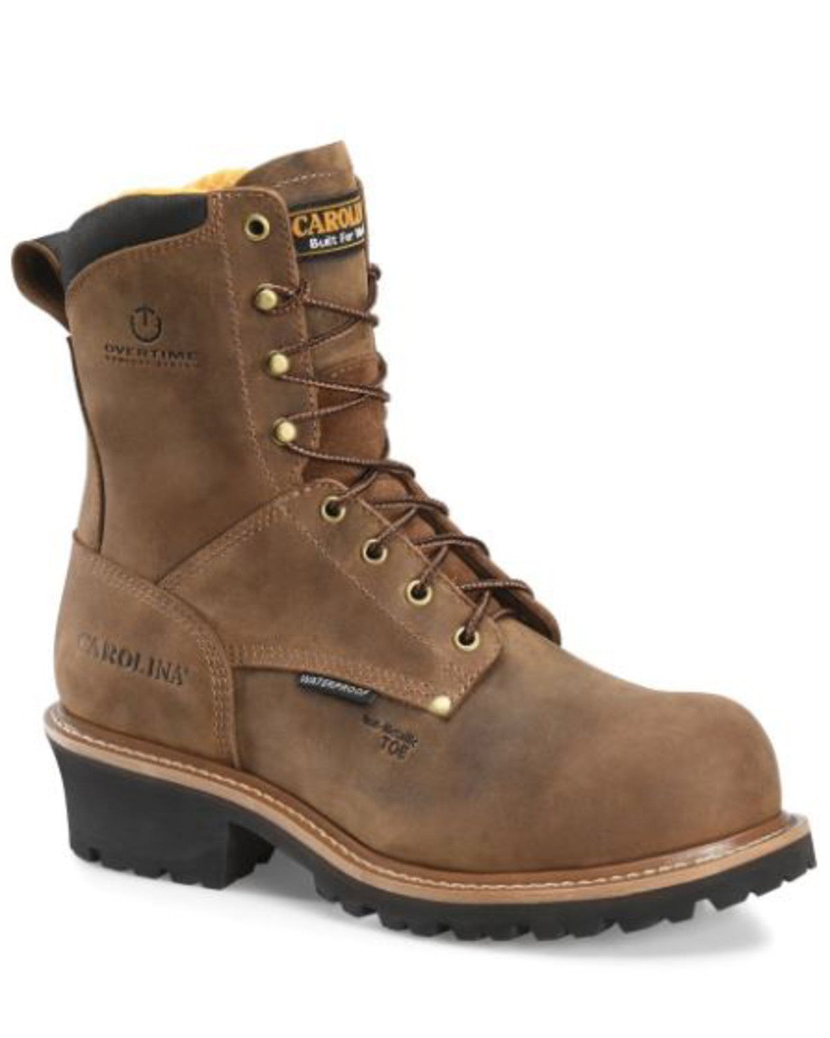 slip on logger boots
