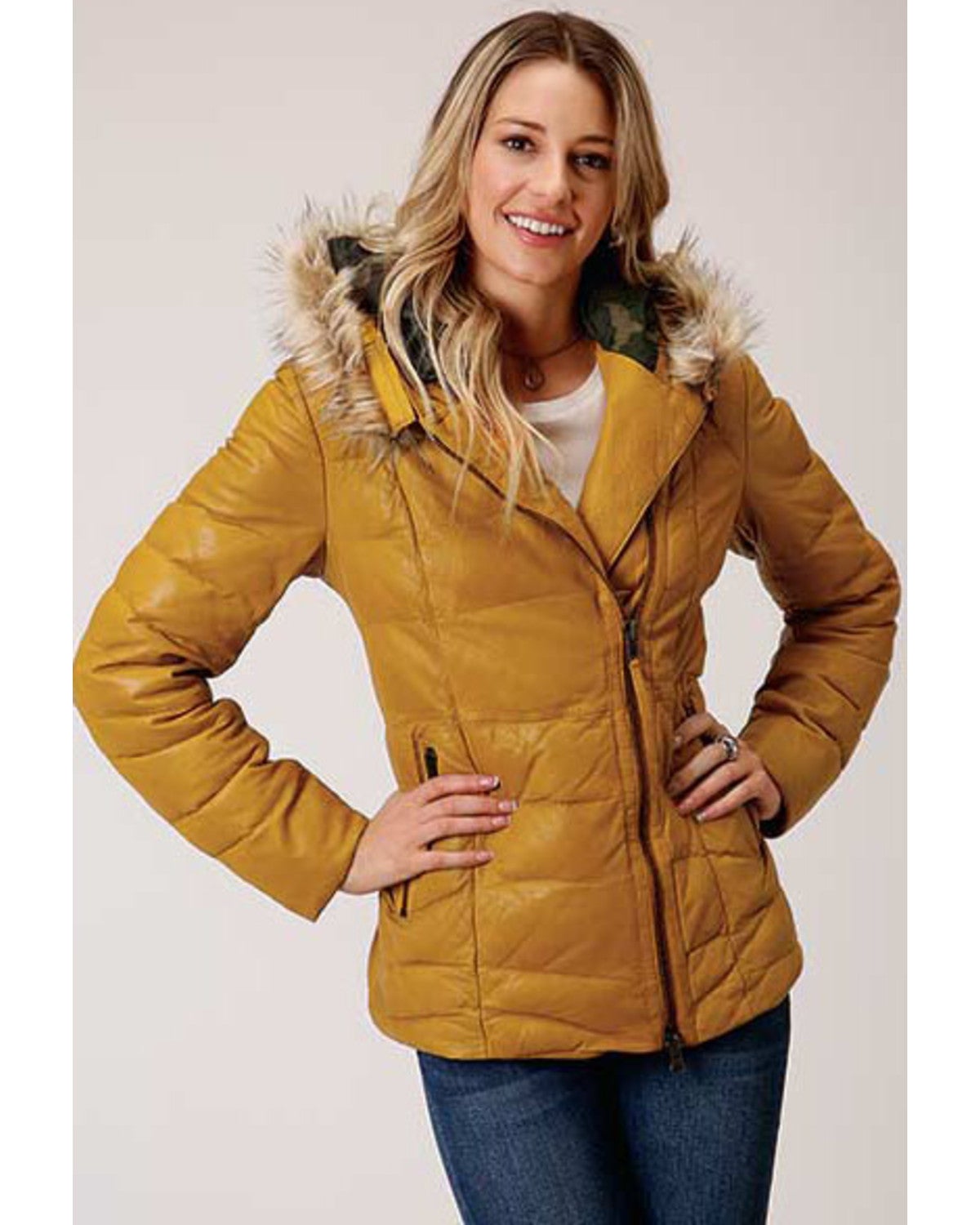 yellow quilted jacket womens