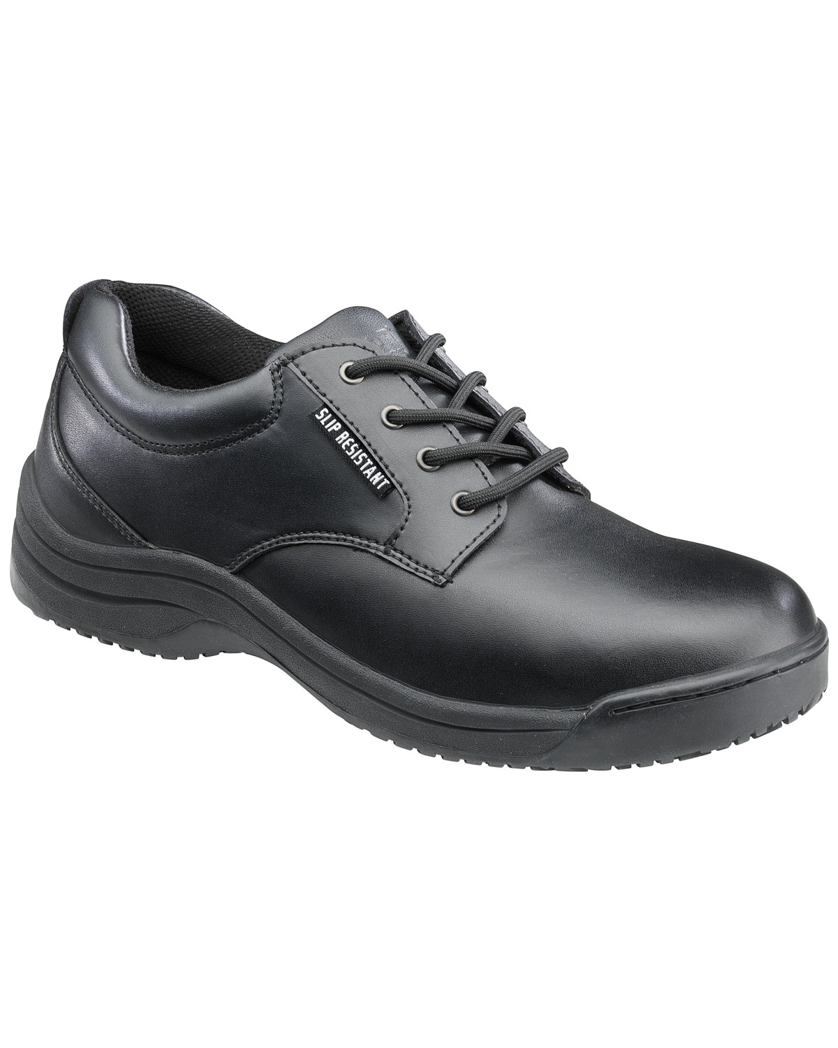 Black Slip-Resistant Oxford Work Shoes 