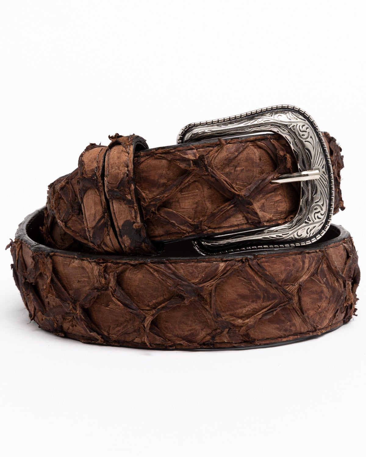 Cody James Men's Brown Pirarucu Exotic Belt Sheplers