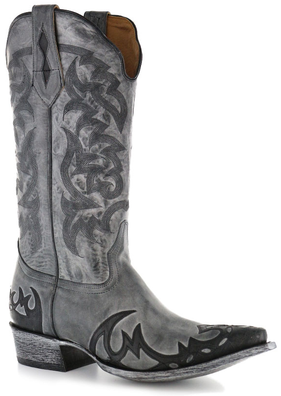 mens gray cowboy boots