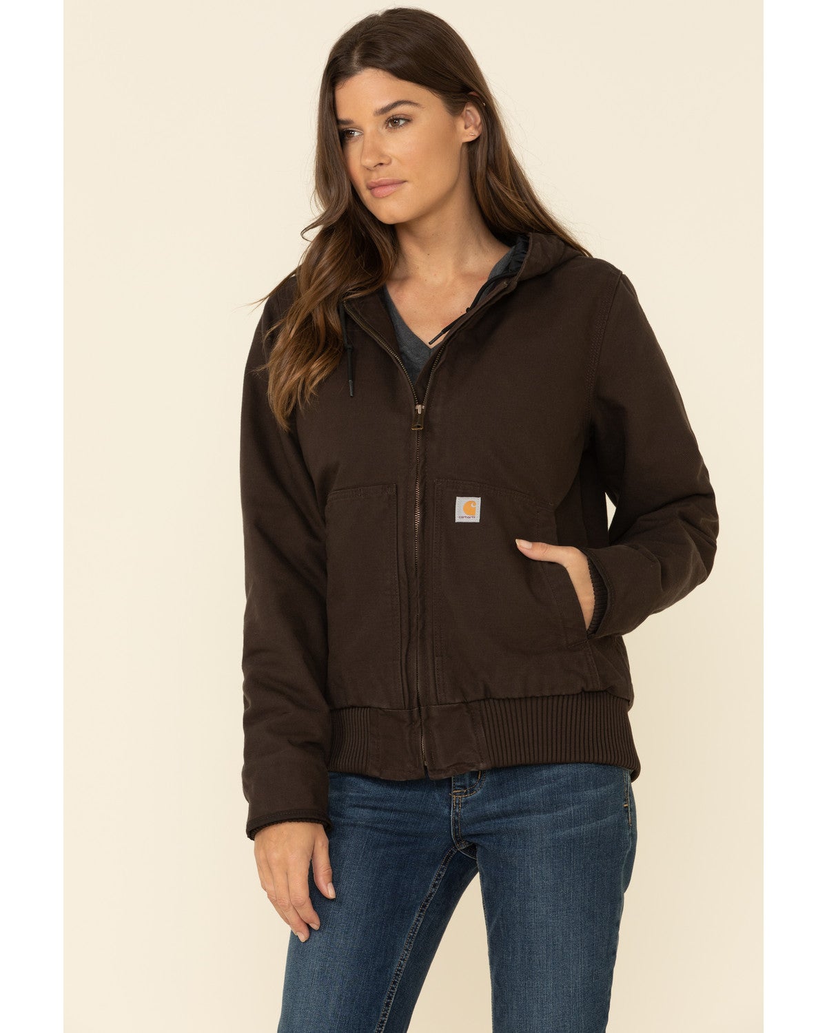 Carhartt Women's Dark Brown Washed Duck Active Jacket Sheplers