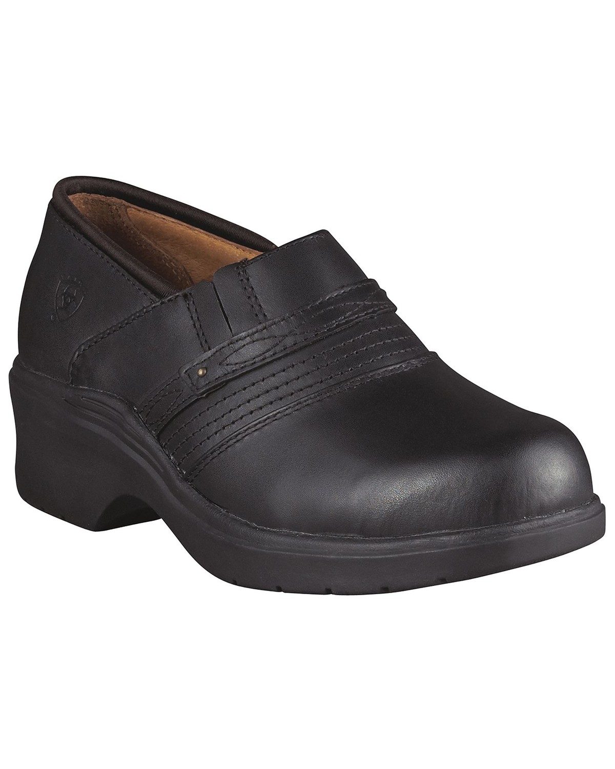 Ariat Women's Black Safety Clog Steel Toe Leather Footwear 