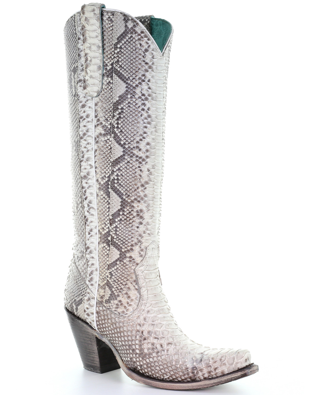 ladies snakeskin cowboy boots
