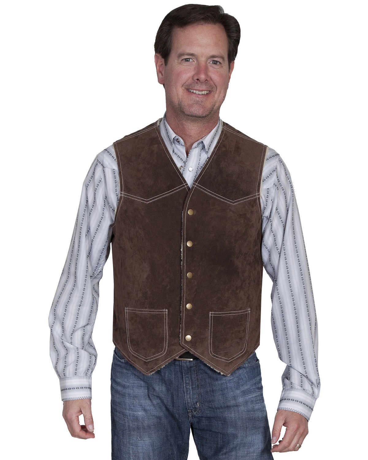 Scully Boar Suede Leather Vest Sheplers