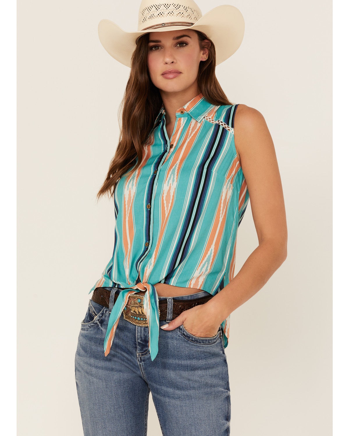 Panhandle Women's Serape Stripe Tie 