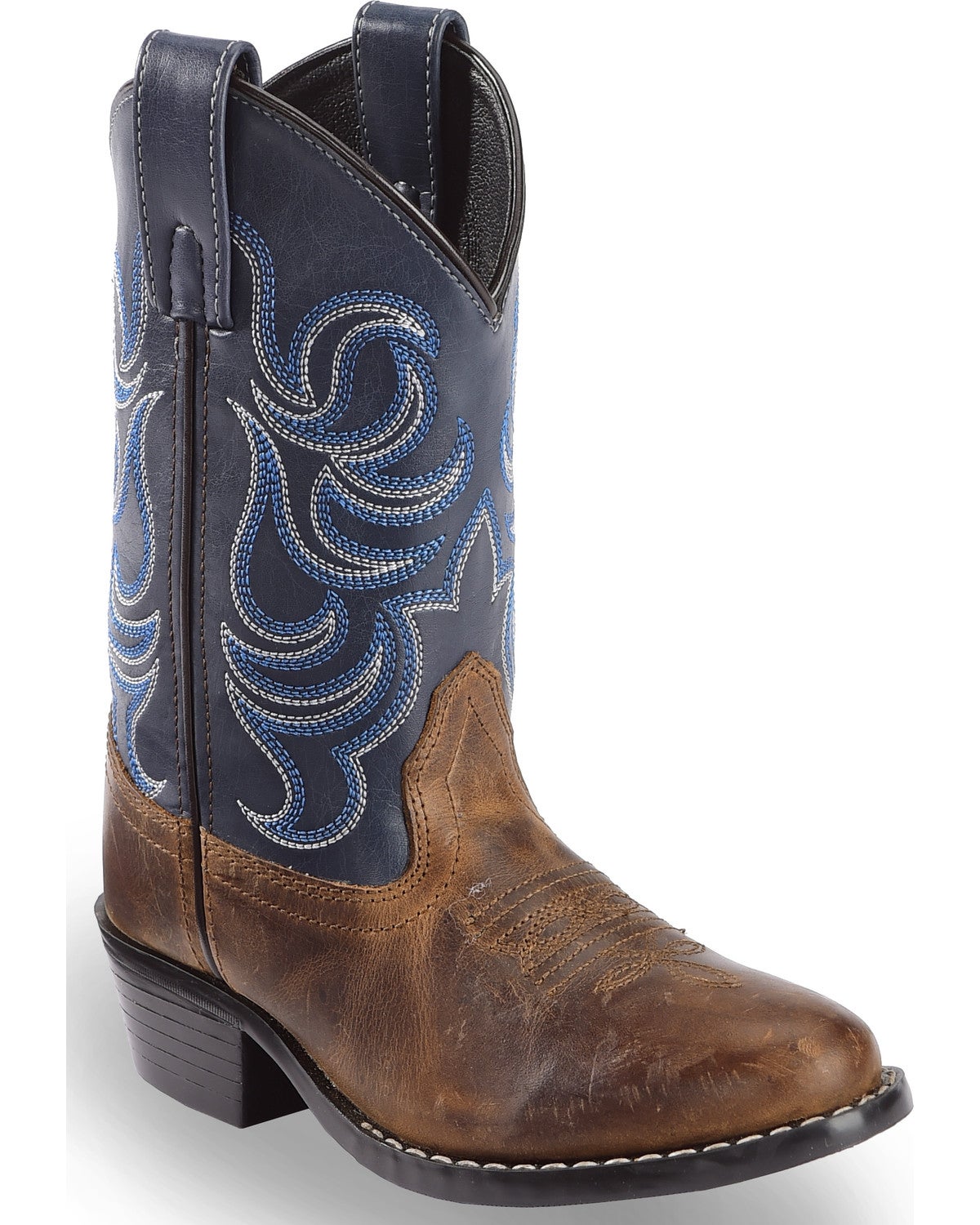 Cody James Boys' TwoTone Embroidered Western Boots Round Toe Sheplers