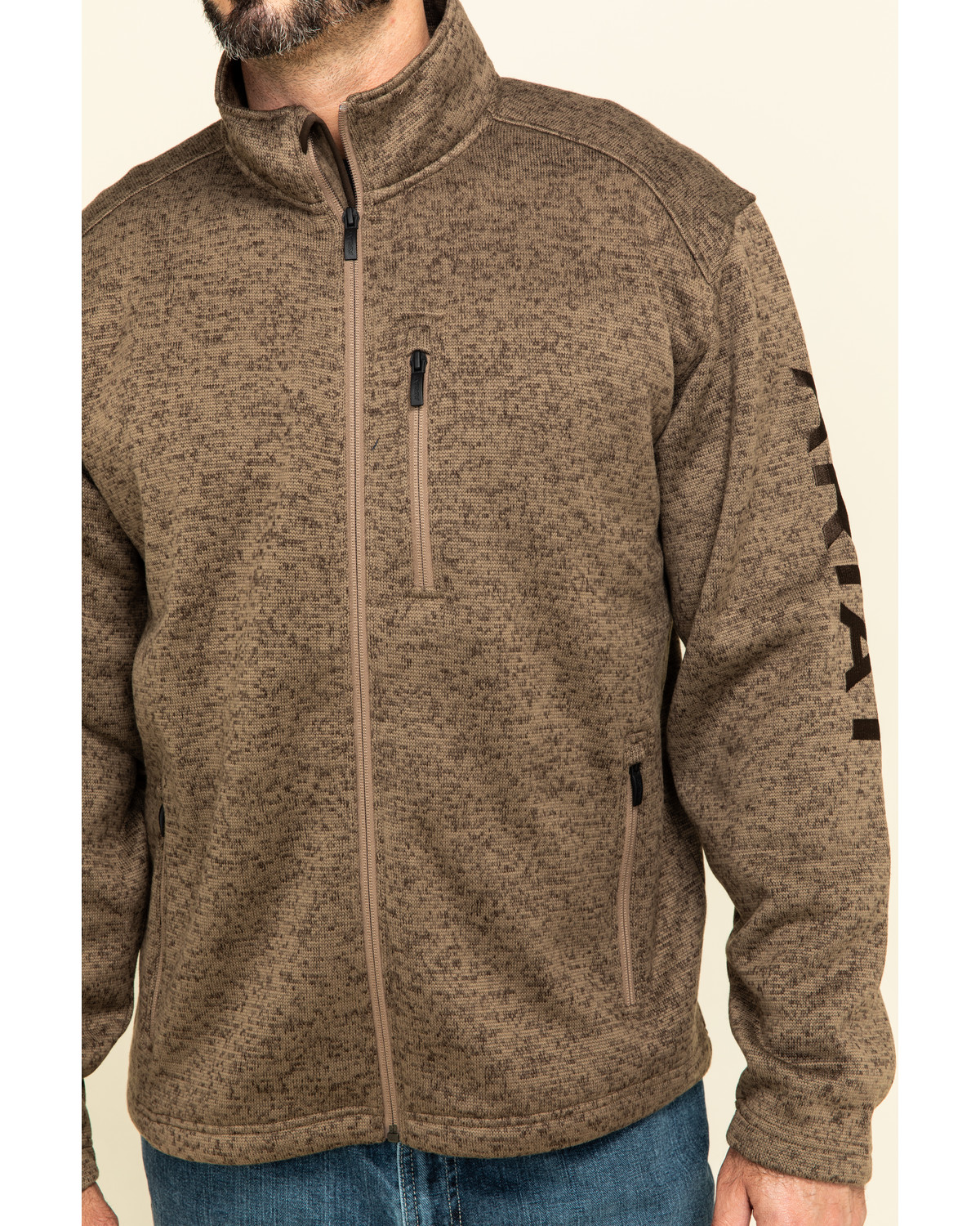 Ariat Men's Brown Caldwell Full Zip Sweater Jacket Sheplers