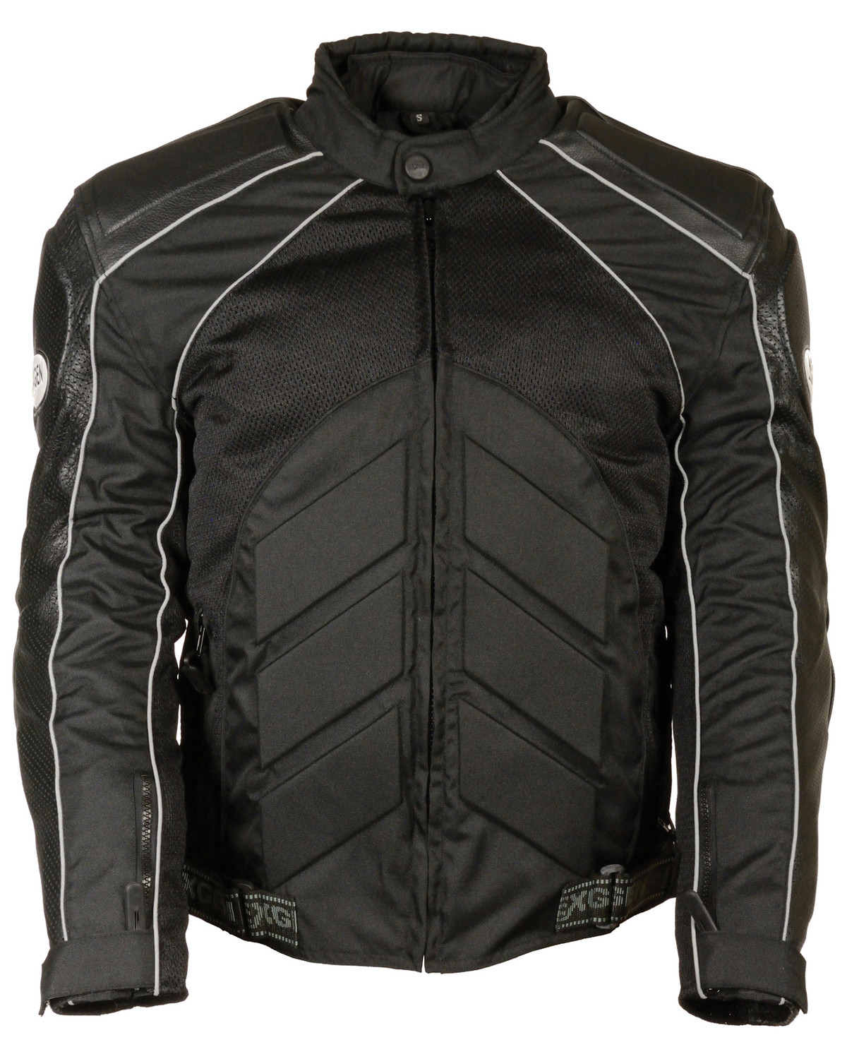 Milwaukee Leather Men S Combo Leather Textile Mesh Racer Jacket 5x Sheplers