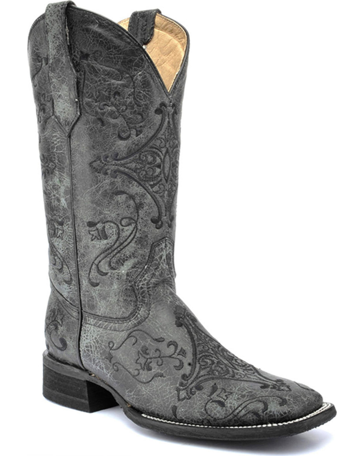 women's wide square toe boots