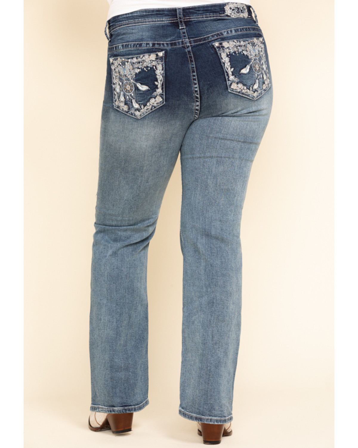 Grace In La Women S Dream Catcher Straight Jeans Plus Sheplers