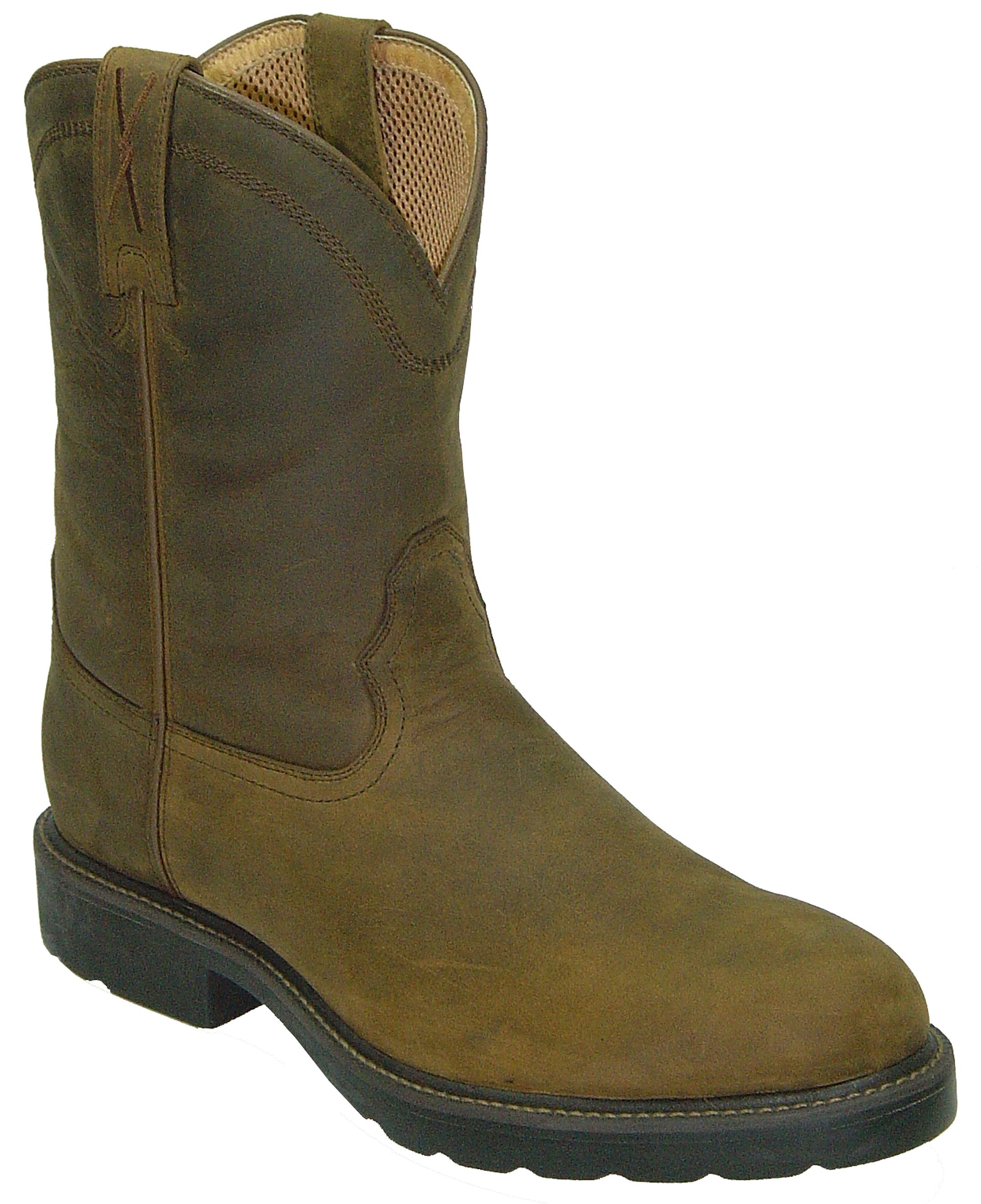 twisted x pull on work boots